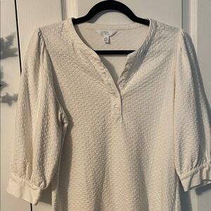 Off-White Textured Blouse